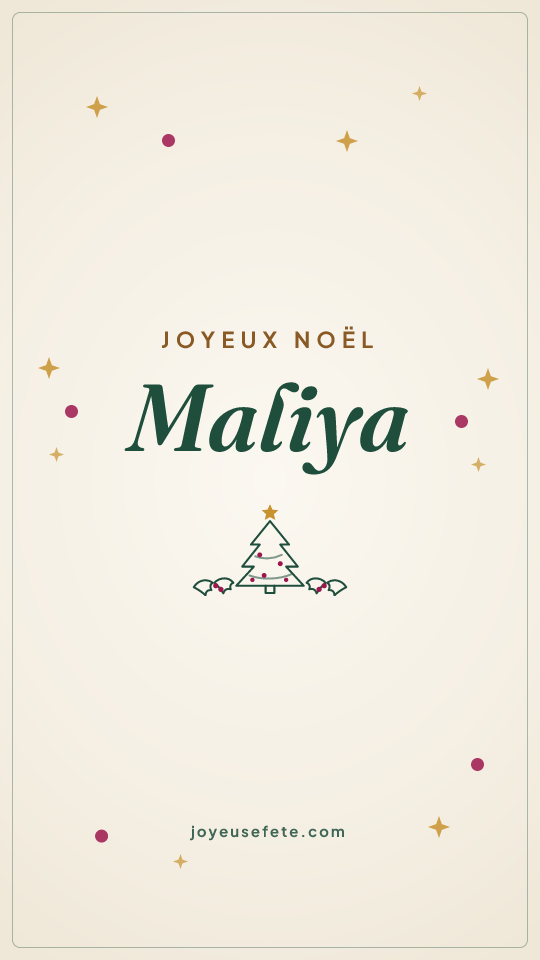 Image « Joyeux Noël Maliya » au format story