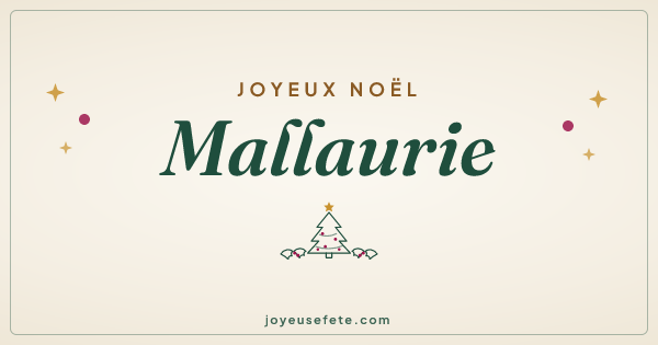Image « Joyeux Noël Mallaurie » au format large