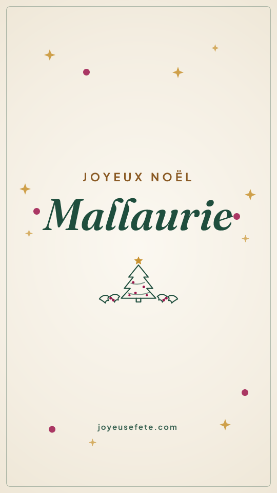 Image « Joyeux Noël Mallaurie » au format story