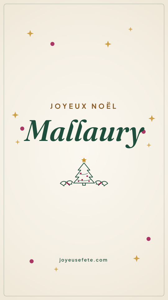 Image « Joyeux Noël Mallaury » au format story