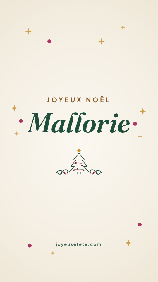 Image « Joyeux Noël Mallorie » au format story