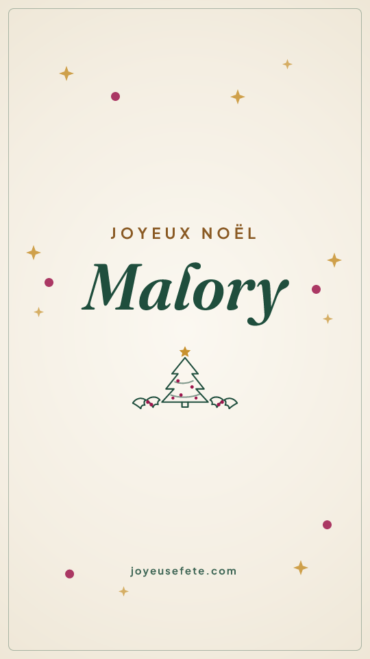 Image « Joyeux Noël Malory » au format story
