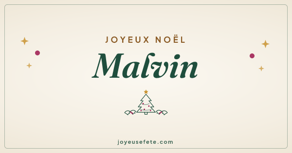 Image « Joyeux Noël Malvin » au format large