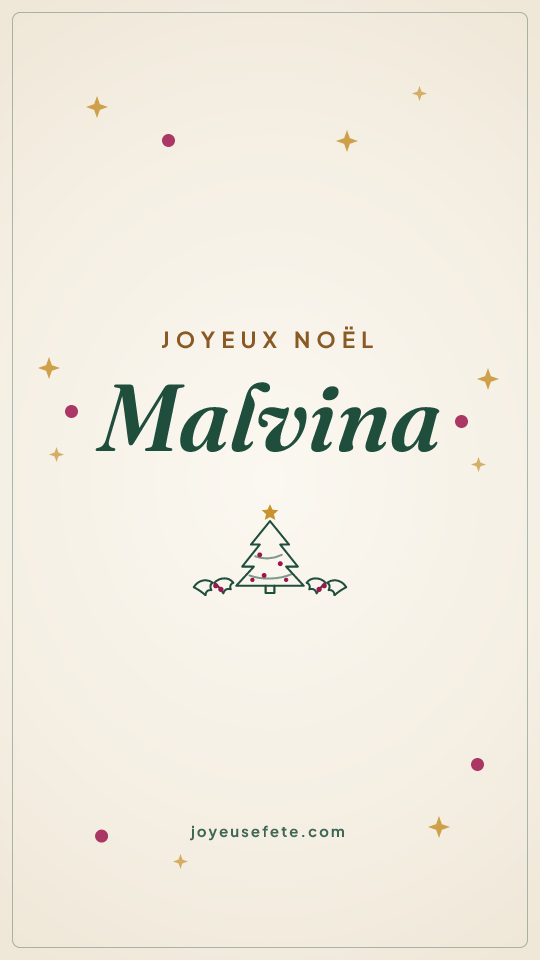 Image « Joyeux Noël Malvina » au format story