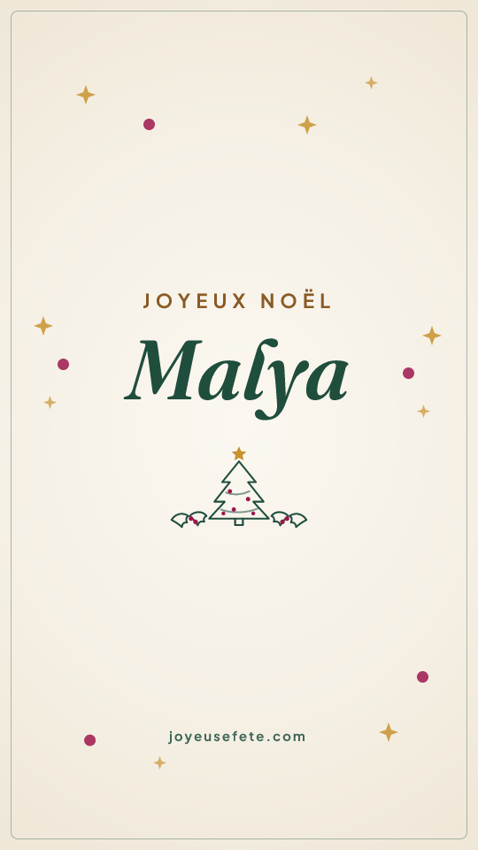 Image « Joyeux Noël Malya » au format story