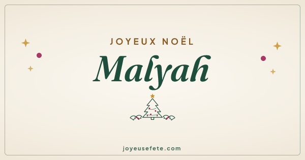 Image « Joyeux Noël Malyah » au format large