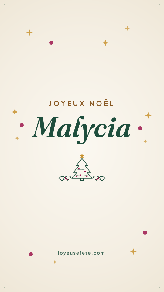 Image « Joyeux Noël Malycia » au format story