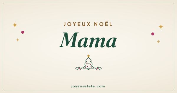 Image « Joyeux Noël Mama » au format large