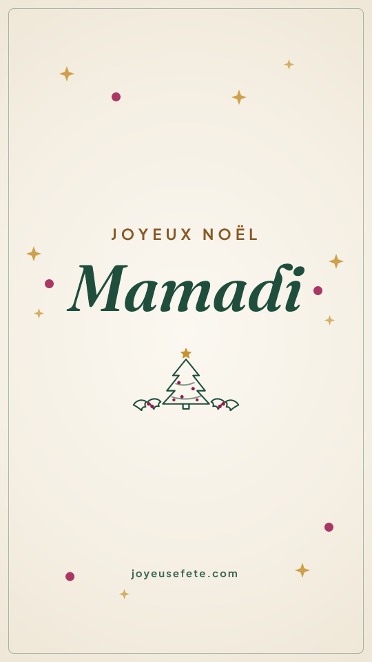 Image « Joyeux Noël Mamadi » au format story