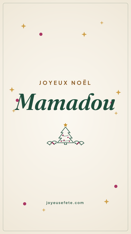 Image « Joyeux Noël Mamadou » au format story