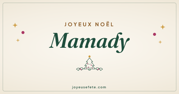 Image « Joyeux Noël Mamady » au format large