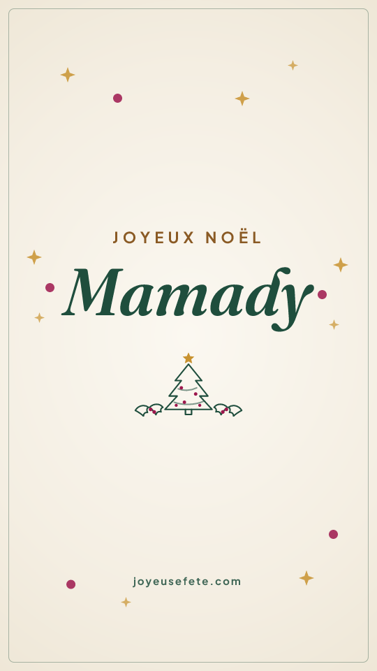 Image « Joyeux Noël Mamady » au format story