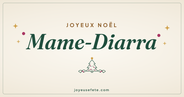 Image « Joyeux Noël Mame-Diarra » au format large