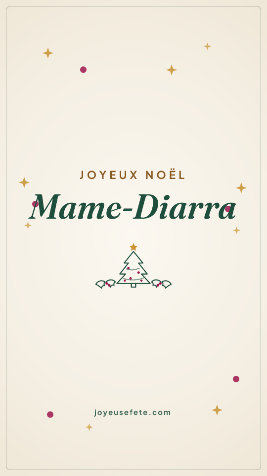 Image « Joyeux Noël Mame-Diarra » au format story