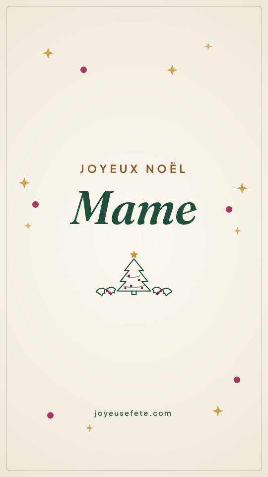 Image « Joyeux Noël Mame » au format story