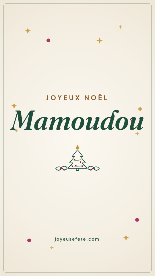 Image « Joyeux Noël Mamoudou » au format story