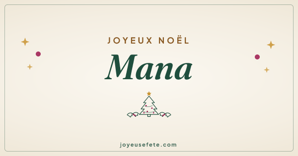 Image « Joyeux Noël Mana » au format large