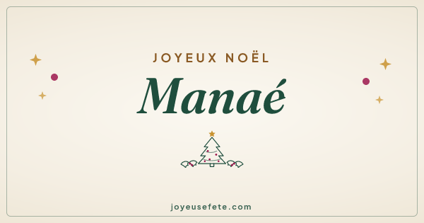 Image « Joyeux Noël Manaé » au format large