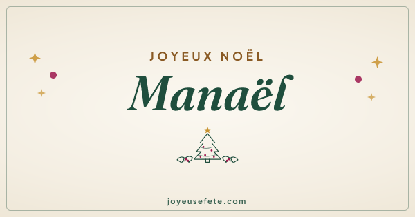 Image « Joyeux Noël Manaël » au format large