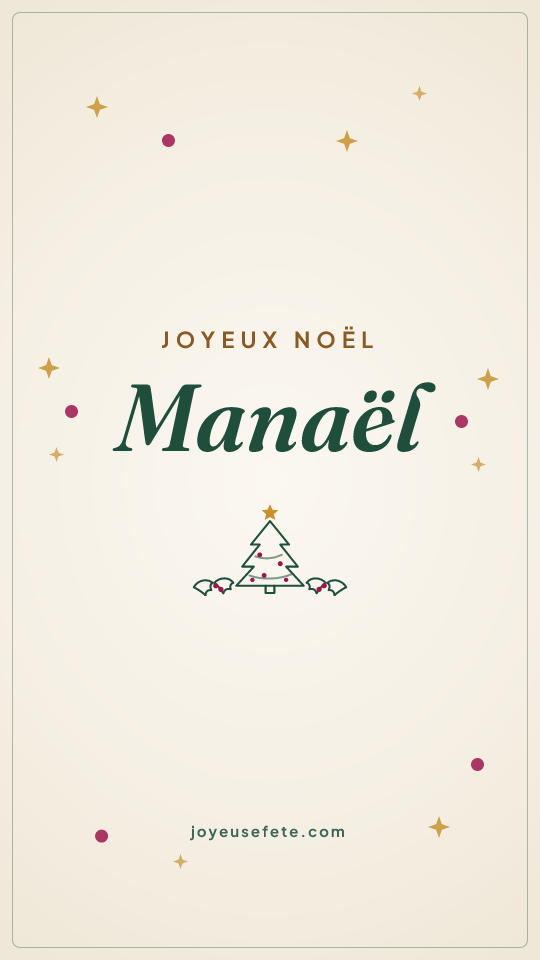Image « Joyeux Noël Manaël » au format story
