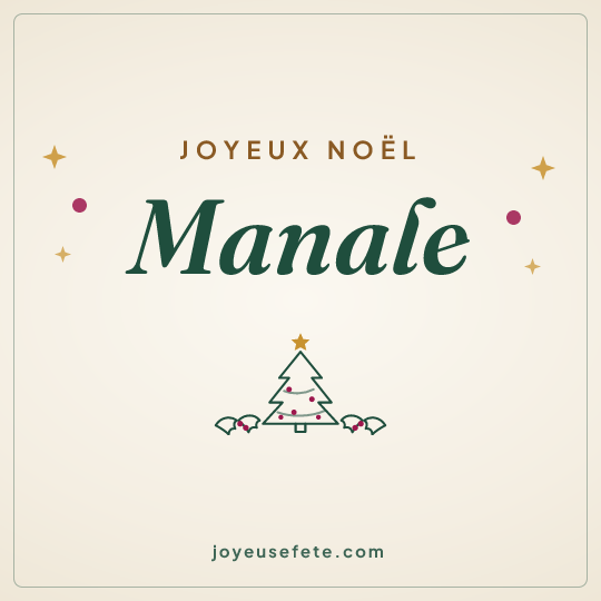 Image carrée « Joyeux Noël Manale » pour WhatsApp
