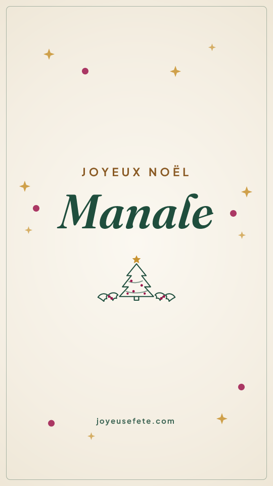 Image « Joyeux Noël Manale » au format story