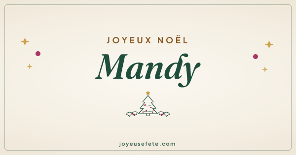 Image « Joyeux Noël Mandy » au format large