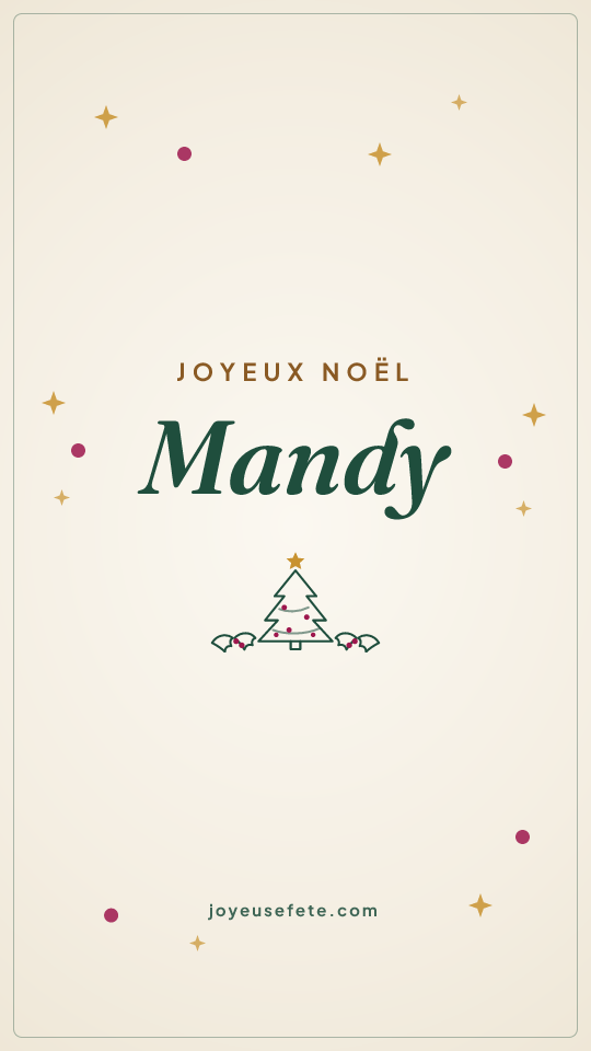 Image « Joyeux Noël Mandy » au format story