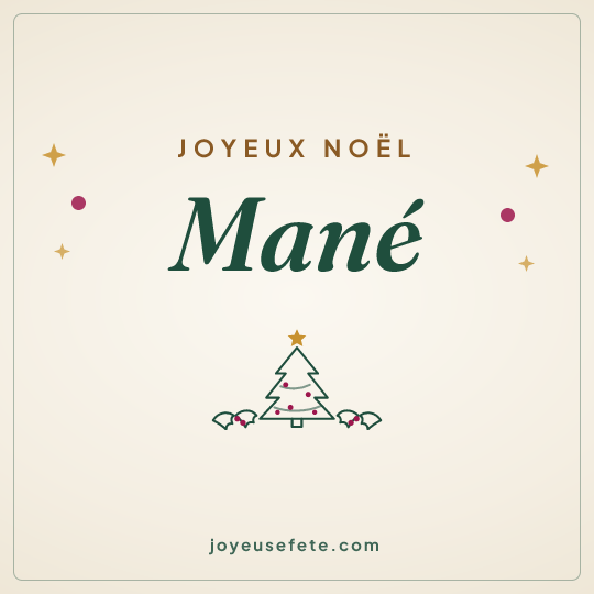 Image carrée « Joyeux Noël Mané » pour WhatsApp