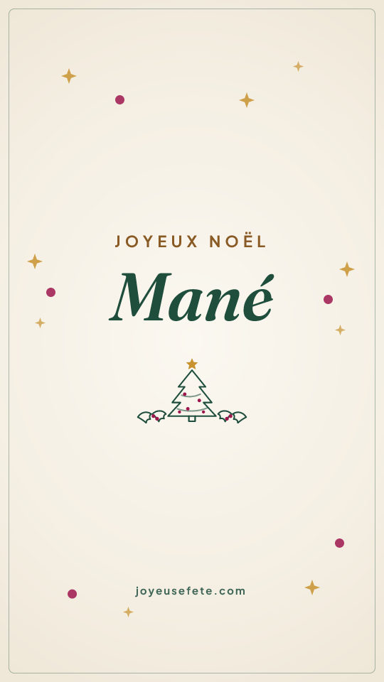 Image « Joyeux Noël Mané » au format story