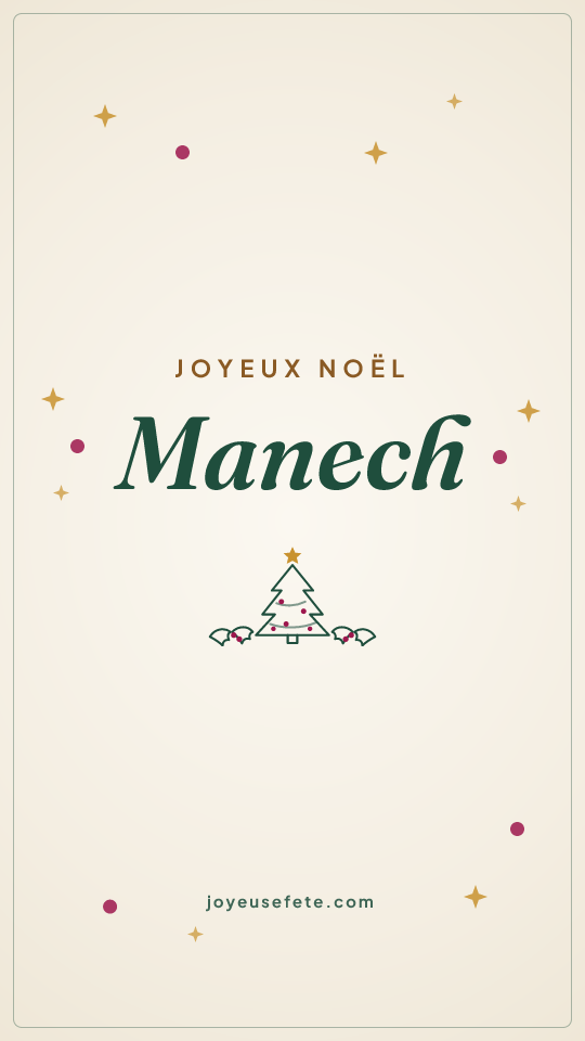 Image « Joyeux Noël Manech » au format story
