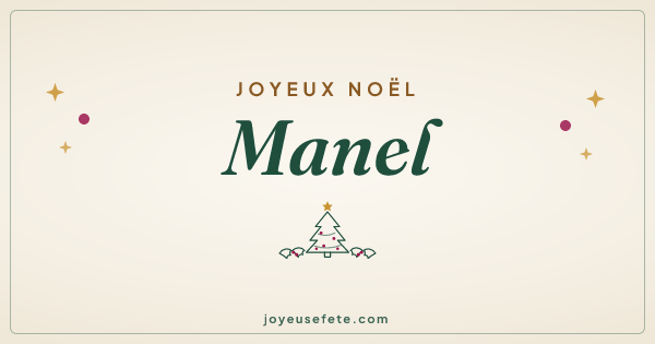 Image « Joyeux Noël Manel » au format large