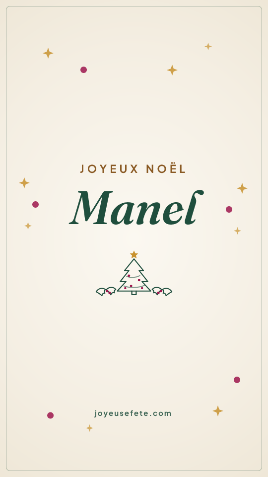 Image « Joyeux Noël Manel » au format story