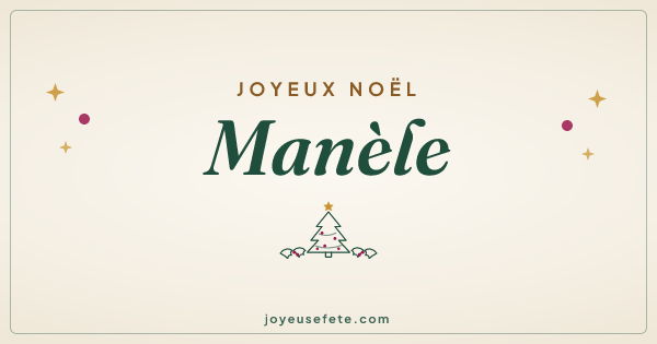 Image « Joyeux Noël Manèle » au format large