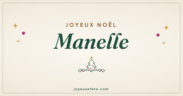Image « Joyeux Noël Manelle » au format large