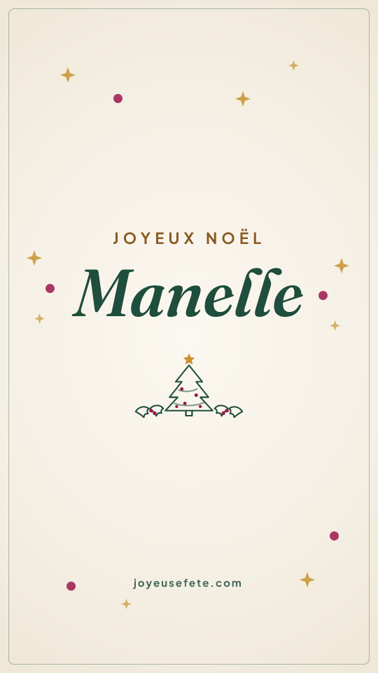 Image « Joyeux Noël Manelle » au format story