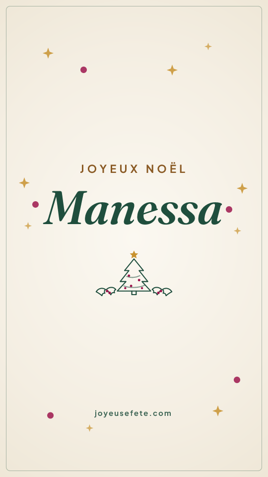 Image « Joyeux Noël Manessa » au format story