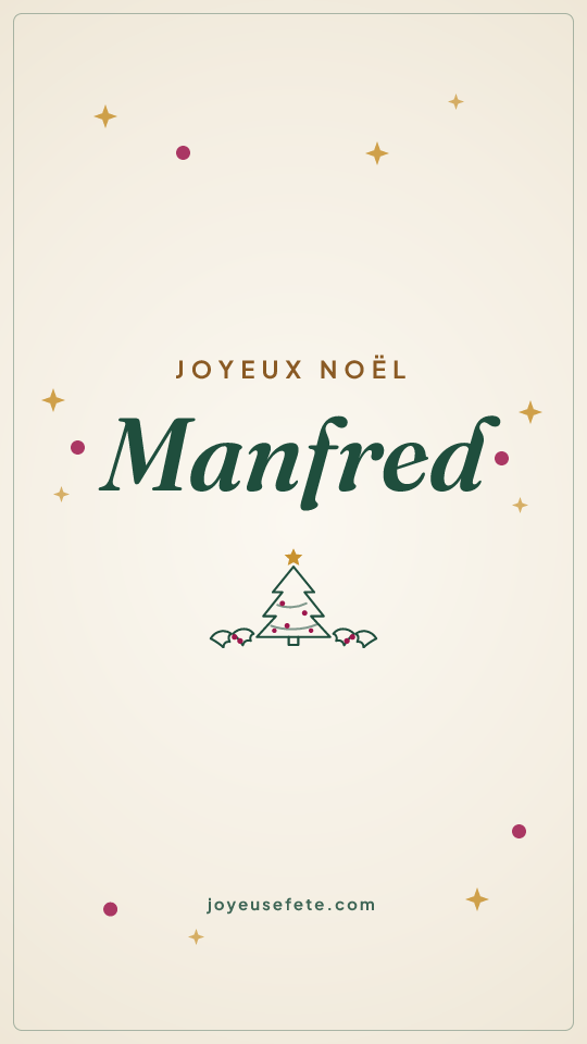 Image « Joyeux Noël Manfred » au format story