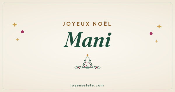 Image « Joyeux Noël Mani » au format large