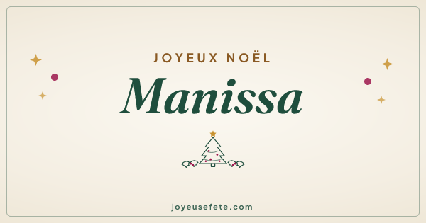 Image « Joyeux Noël Manissa » au format large