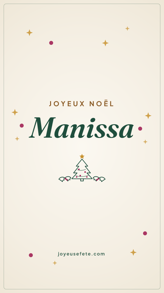 Image « Joyeux Noël Manissa » au format story