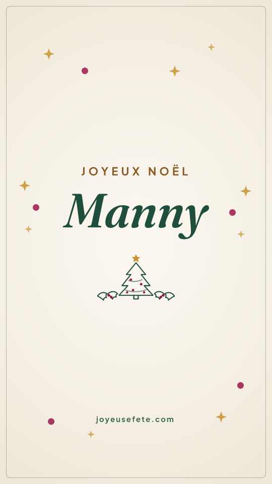 Image « Joyeux Noël Manny » au format story