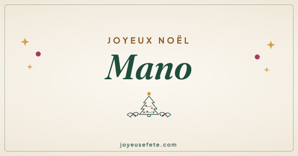 Image « Joyeux Noël Mano » au format large