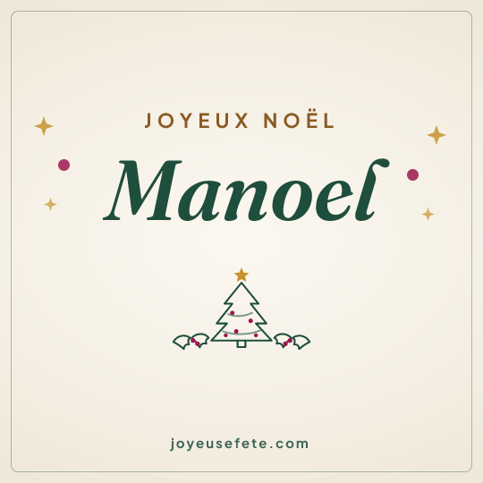 Image carrée « Joyeux Noël Manoel » pour WhatsApp