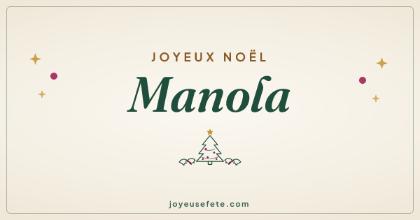 Image « Joyeux Noël Manola » au format large
