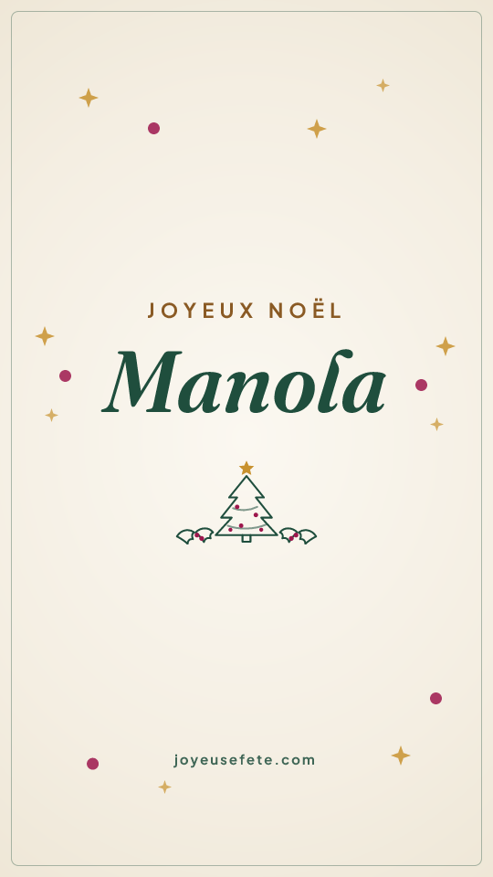 Image « Joyeux Noël Manola » au format story