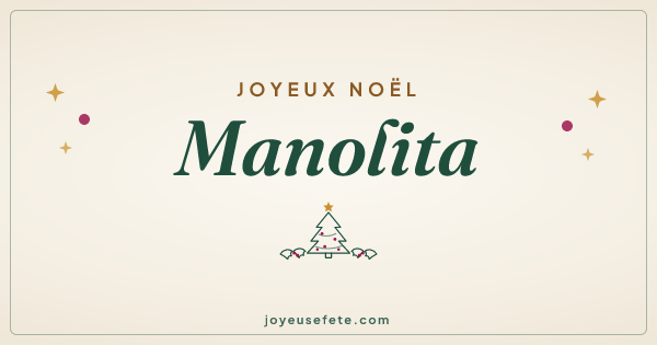 Image « Joyeux Noël Manolita » au format large