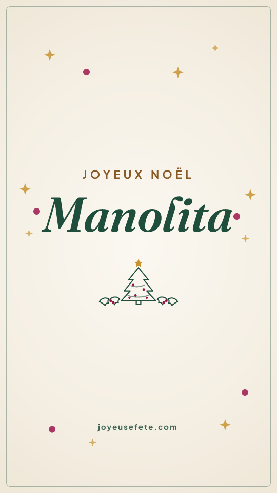 Image « Joyeux Noël Manolita » au format story