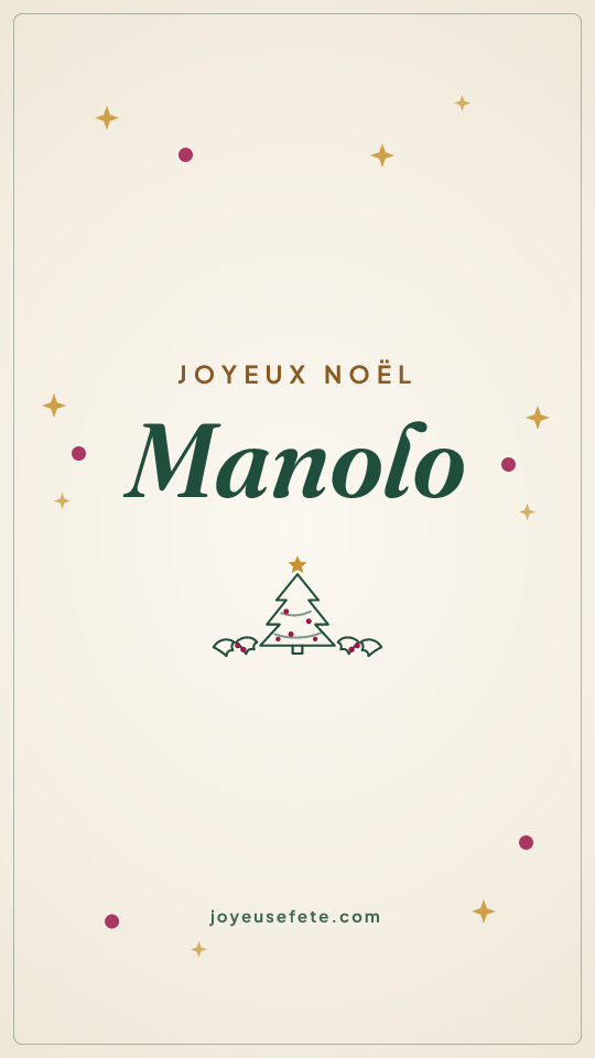 Image « Joyeux Noël Manolo » au format story