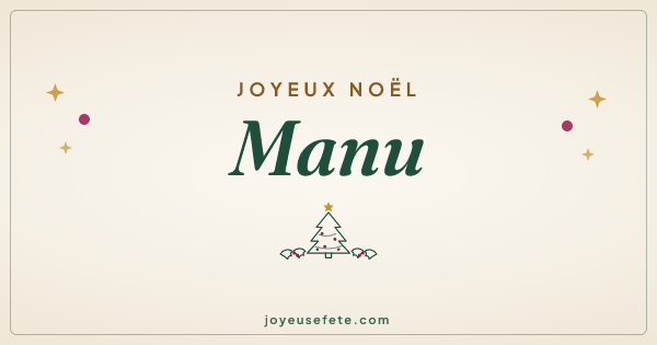 Image « Joyeux Noël Manu » au format large